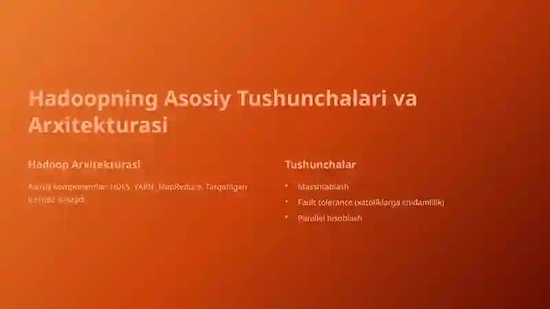 Hadoop Texnologiyasi Haqida Taqdimot 2