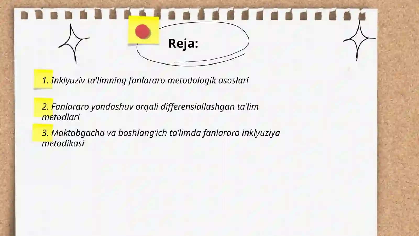 Inklyuziv ta'limni tashkil etish metodoligiyasining fanlararo xususiyati 2