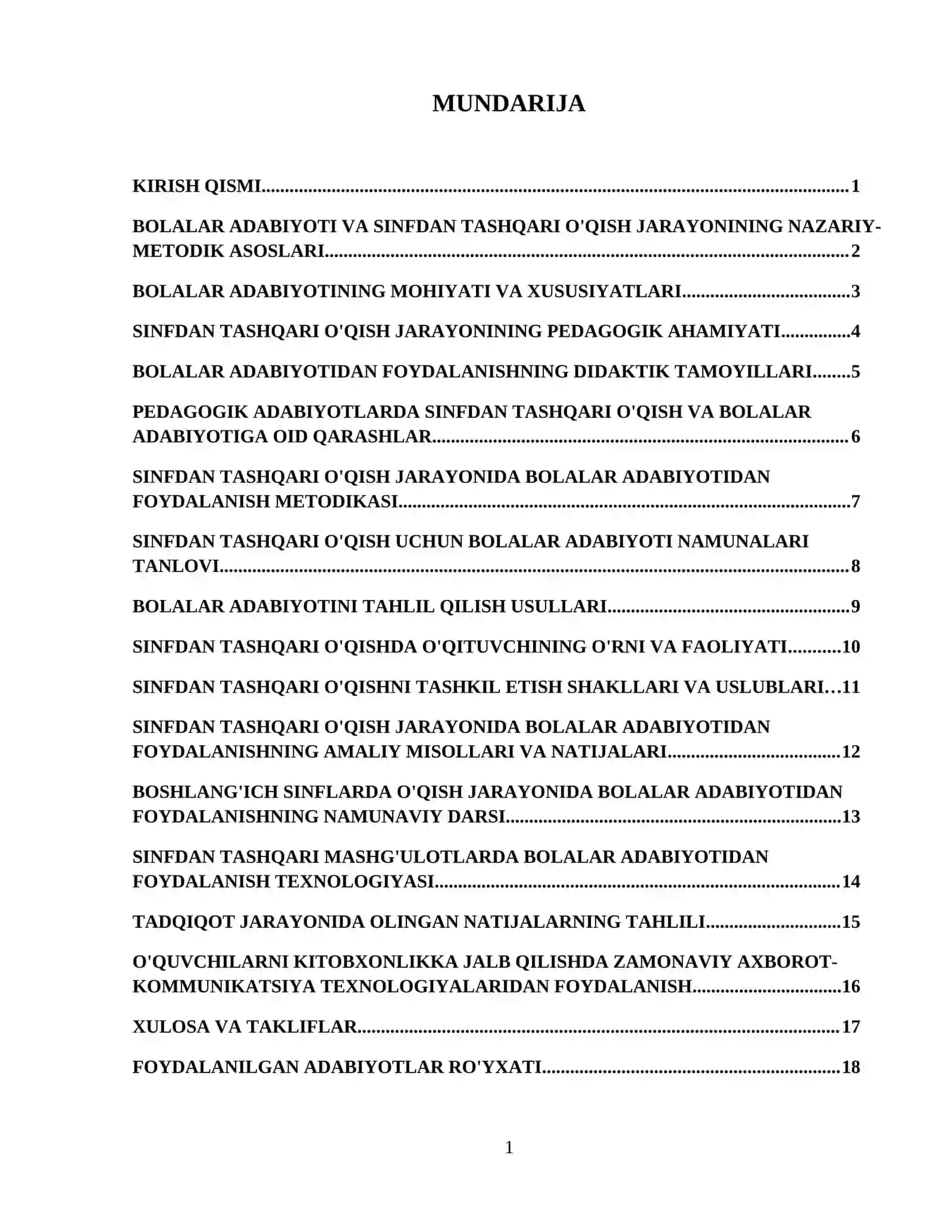 Sinfdan tashqari o'qish jarayonida bolalar adabiyotidan foydalanish 2