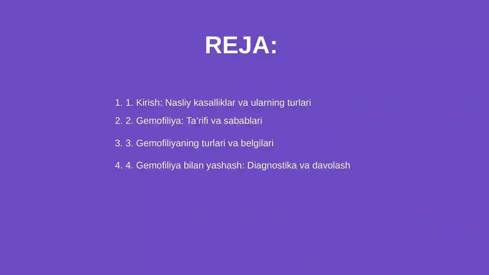 Qonning nasliy(gemofiliya)kassalliklari,Multifaktorial kassalliklar 2
