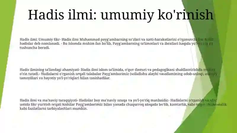 Hadis Ilmi Va Uning Tarbiyaviy Ahamiyati 2