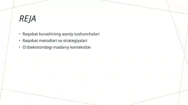 Raqobat Kurashning Tushunchalari 2