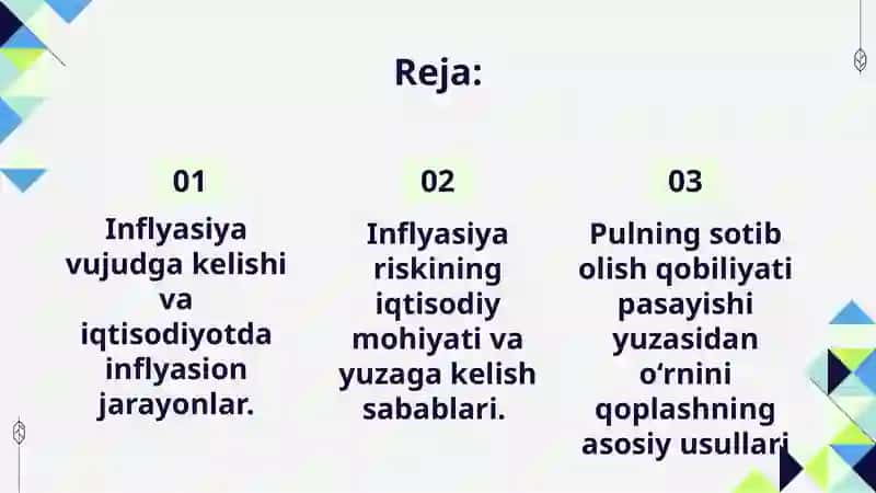 Inflyatsiya risklarini boshqarish 2