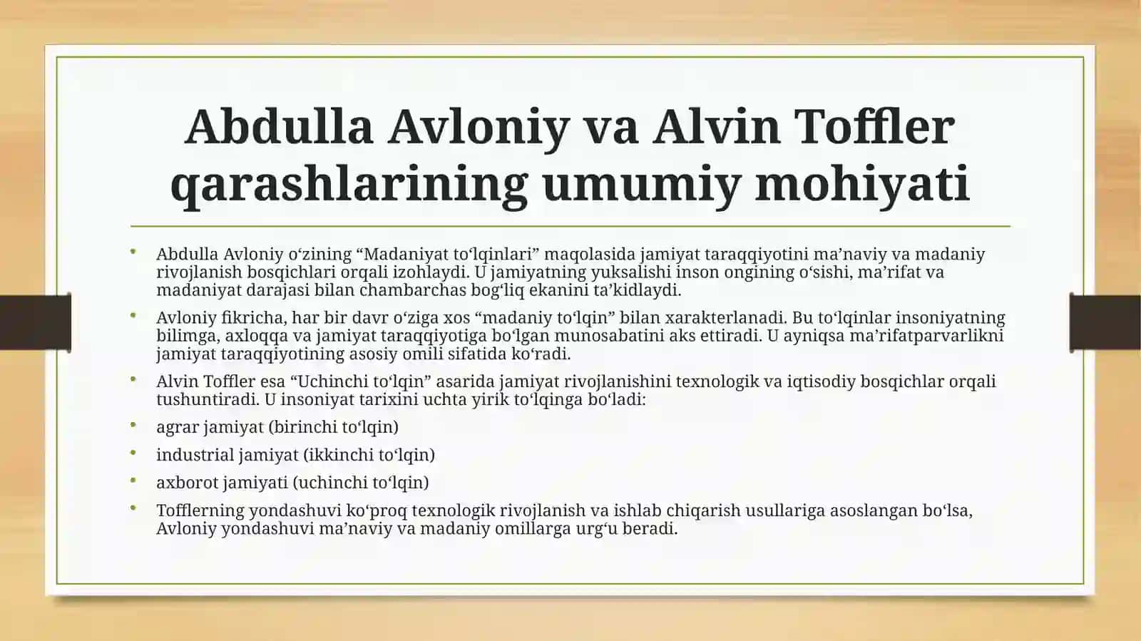 Avloniyning“Madaniyatto‘lqinlari”va“Uchinchito‘lqin”asarlariniqiyosiytahlili 2