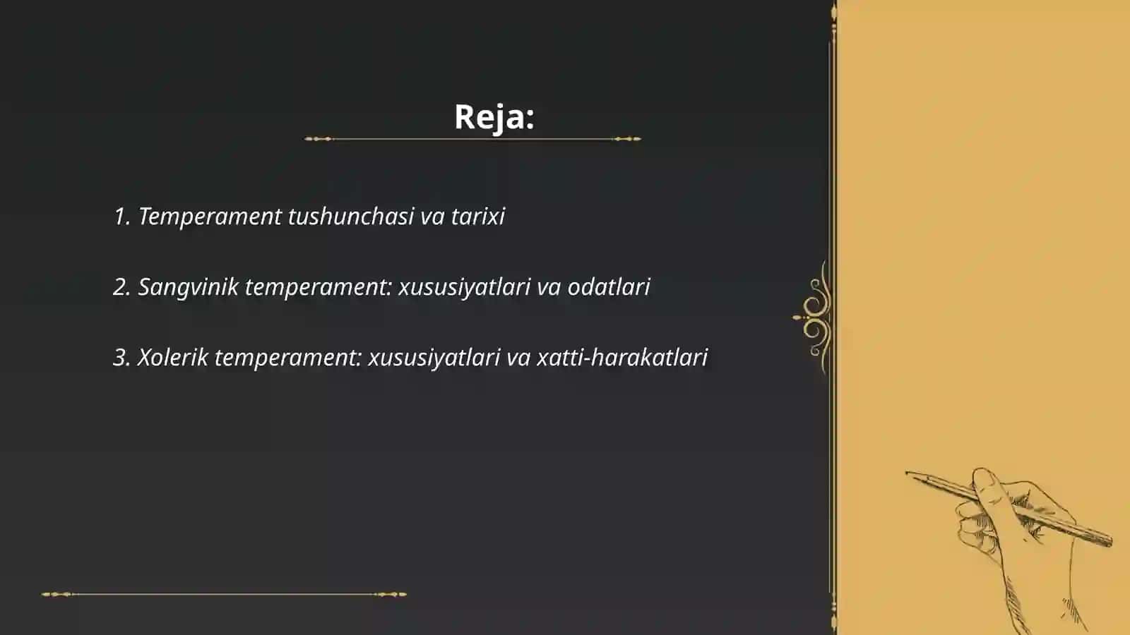 Temperament tiplari va xususiyatlari 2