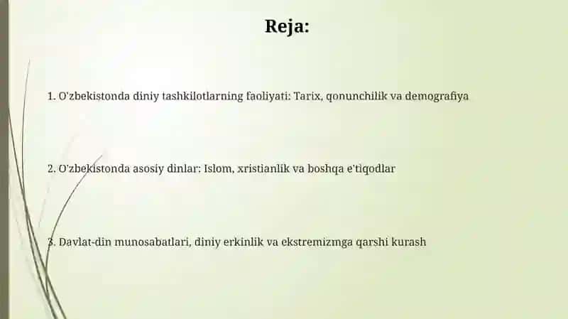 O'zbekistondagi faoliyat yurituvchi diniy tashkilotlar 2