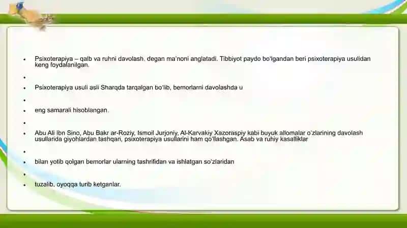 Shifokor faoliyatida psixoterapiyaning ahamiyati 2