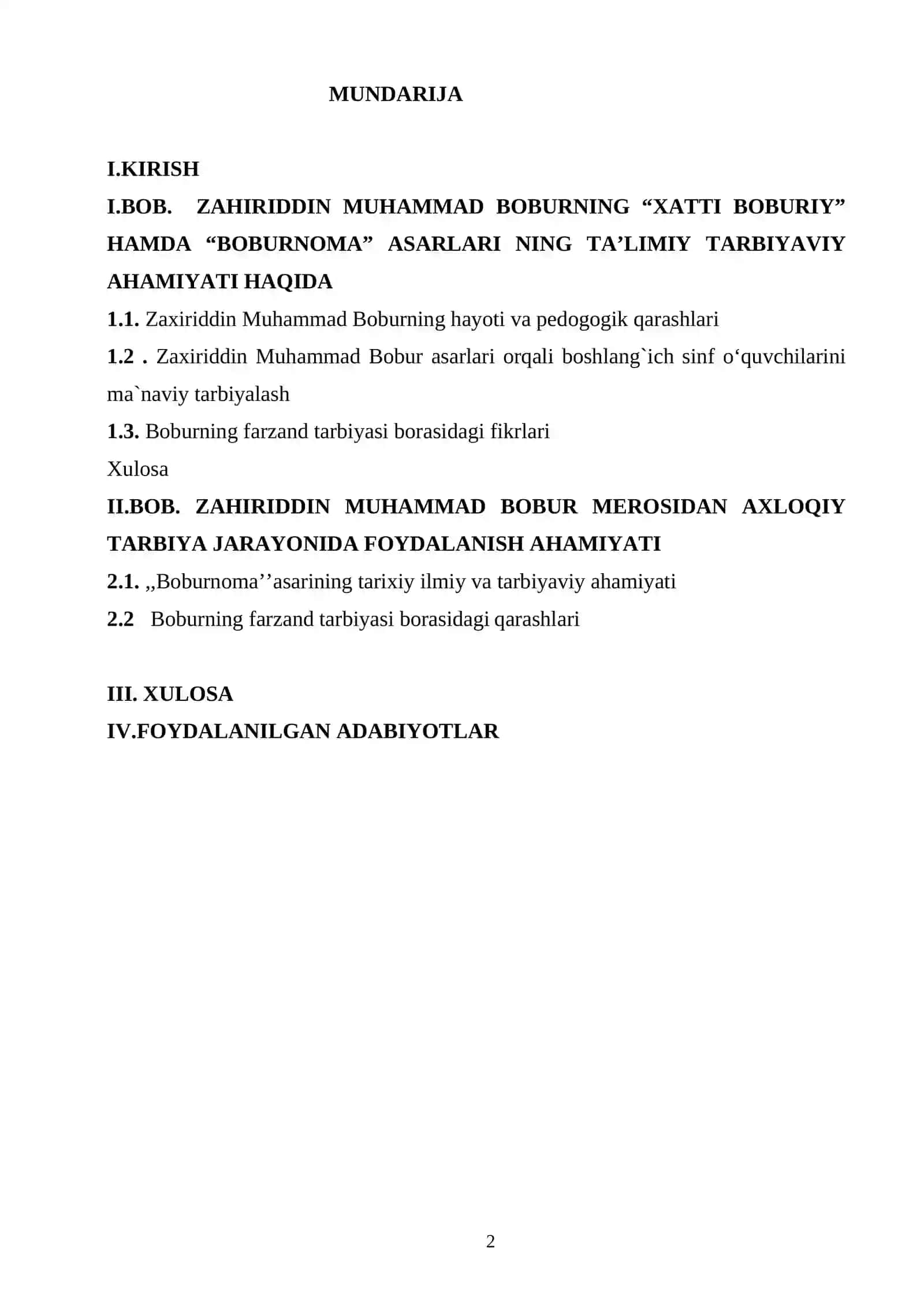 Zaxiriddin Muhammad Boburning Xatti Boburiy Hamda Boburnoma Asarlari Ning Taʼlimiy Tarbiyaviy Ahamiyati 2