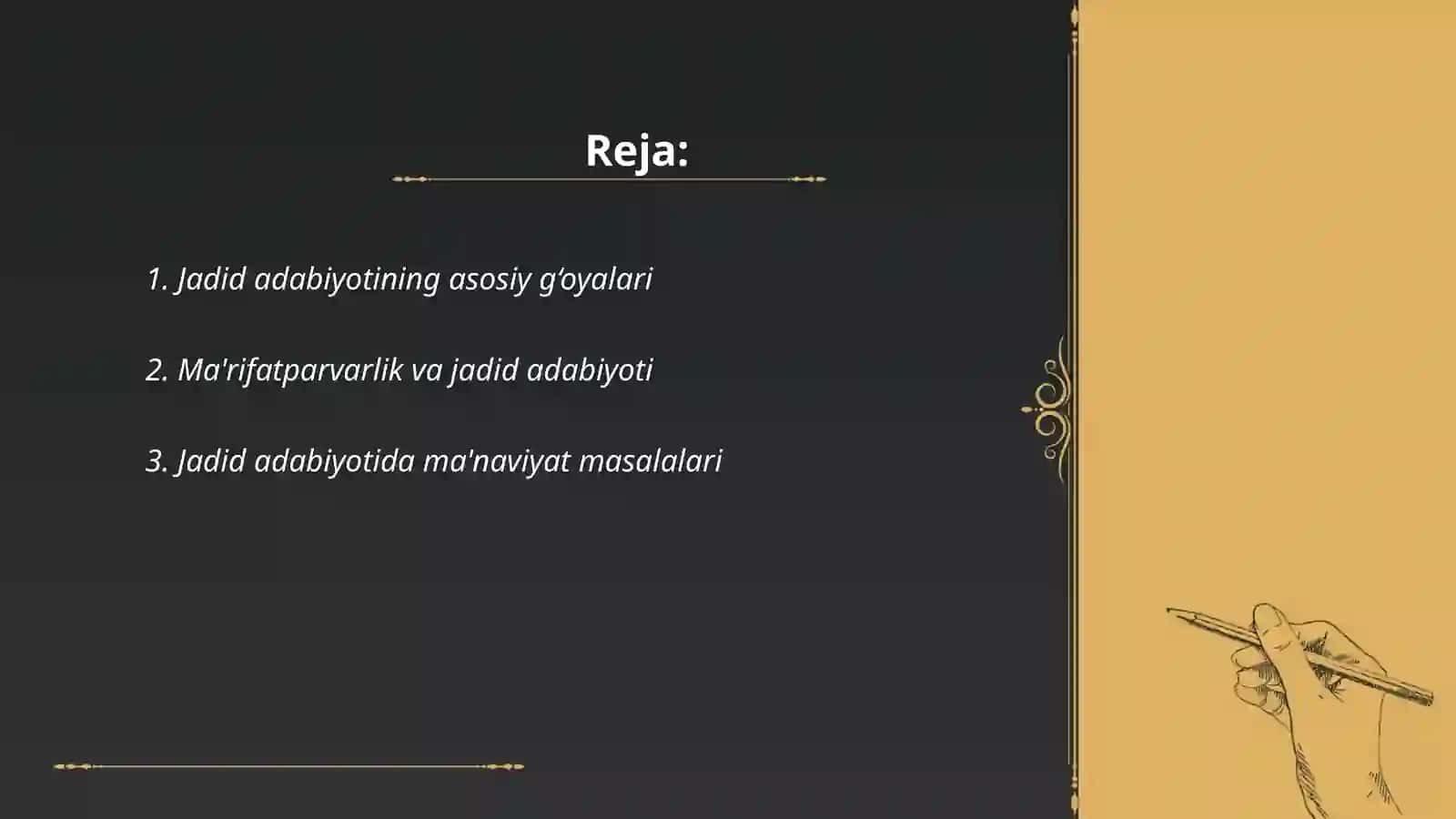 Jadid adabiyoti namoyondalarining madaniyat, maʼrifat, adabiyotga oid fikrlari 2