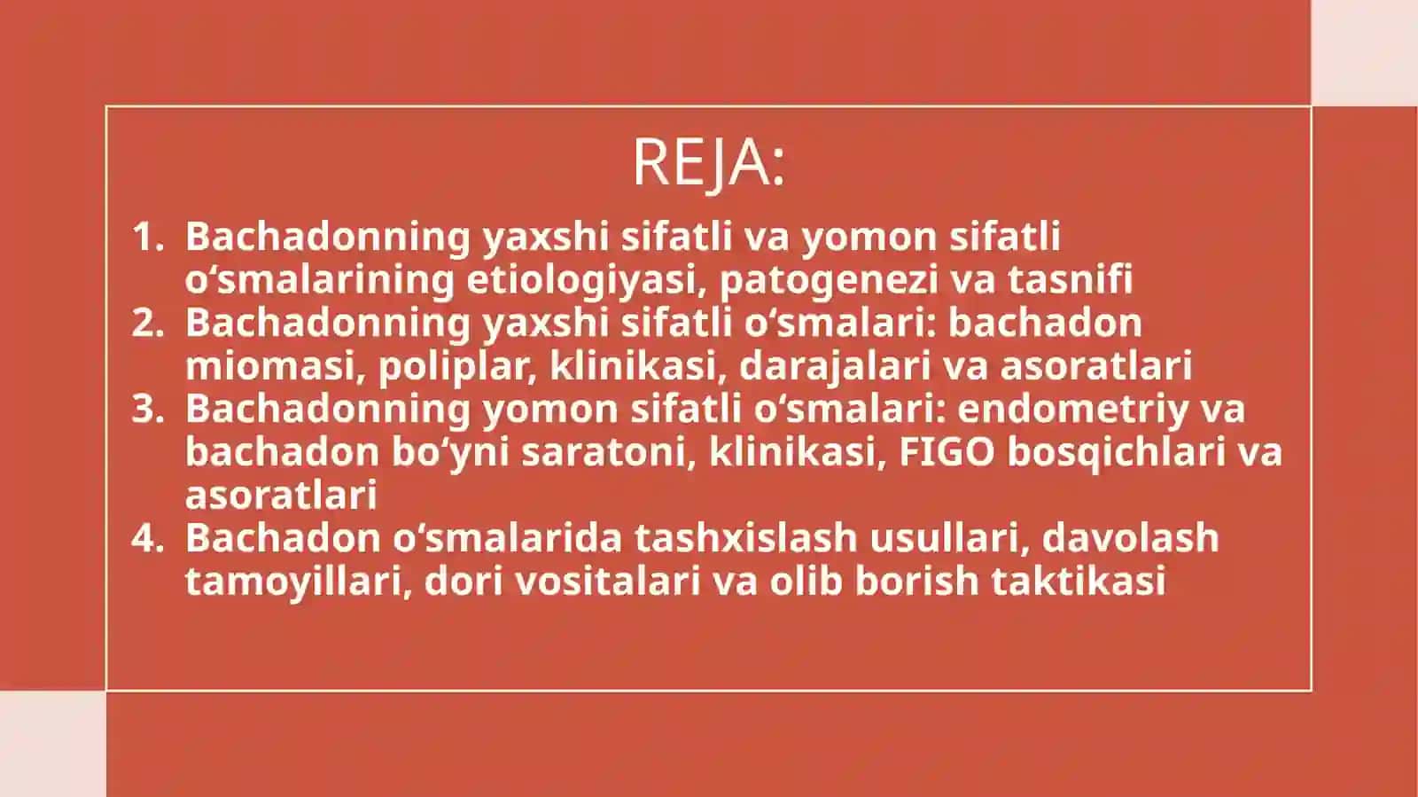 Bachadonning yaxshi sifatli va yomon sifatli o‘smalari 2