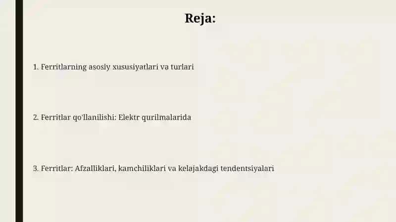 Elektr qurilmalarda ferritlar 2