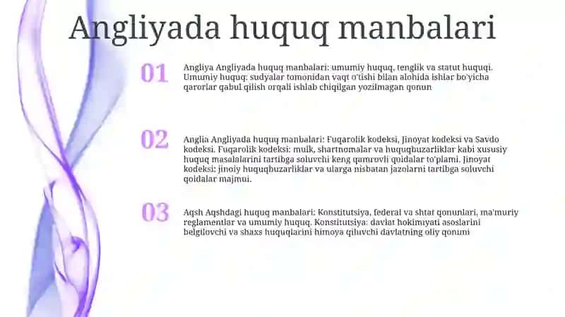 Angliya Va Aqshning Huquq Manbalari 2