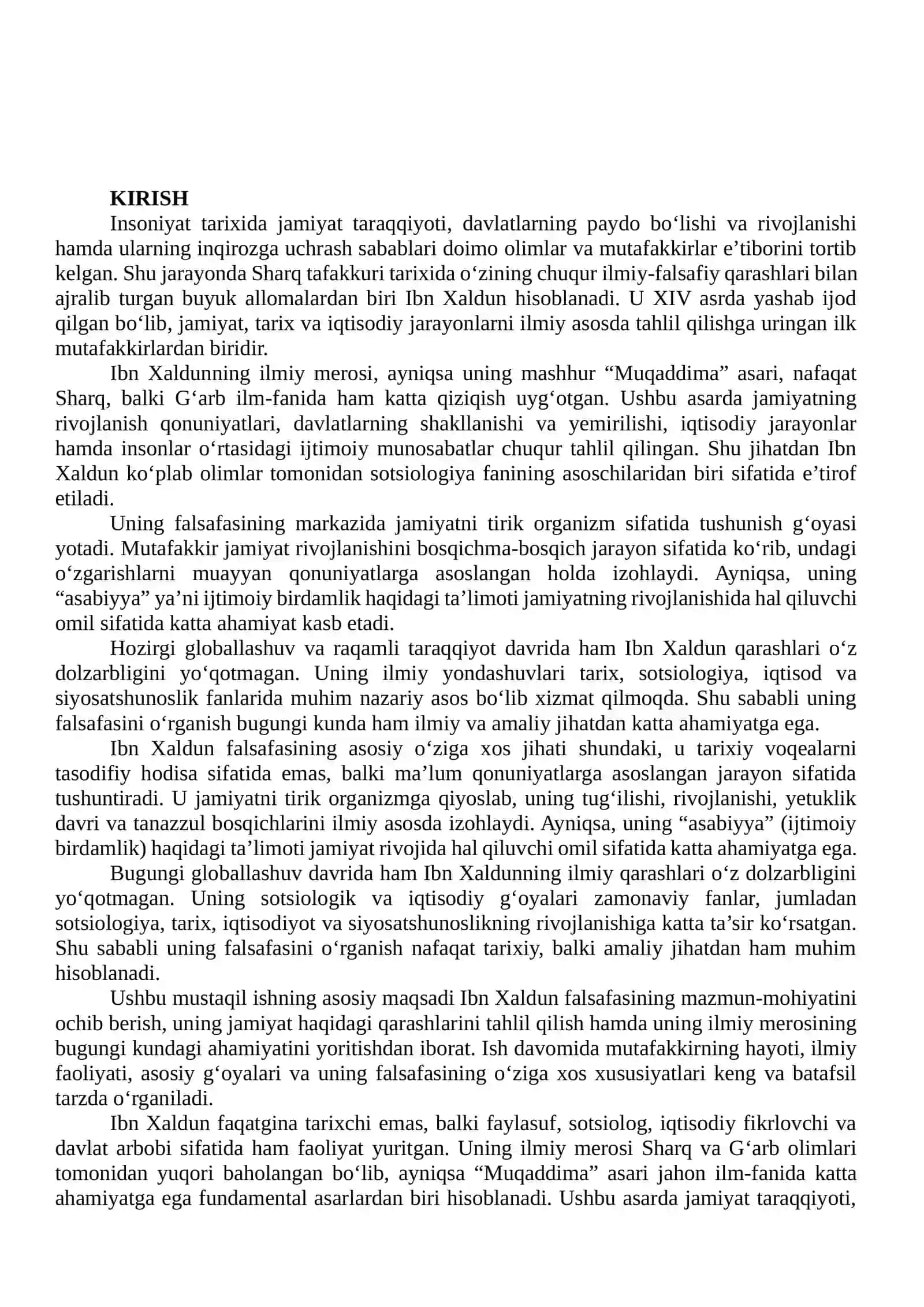 Ibn Xaldun falsafasi va uning o‘ziga xos xususiyatlari 2