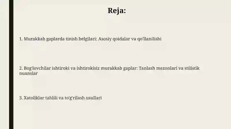 Qoʻshma gap qismlari orasida tinish belgilarining qoʻllanishi 2