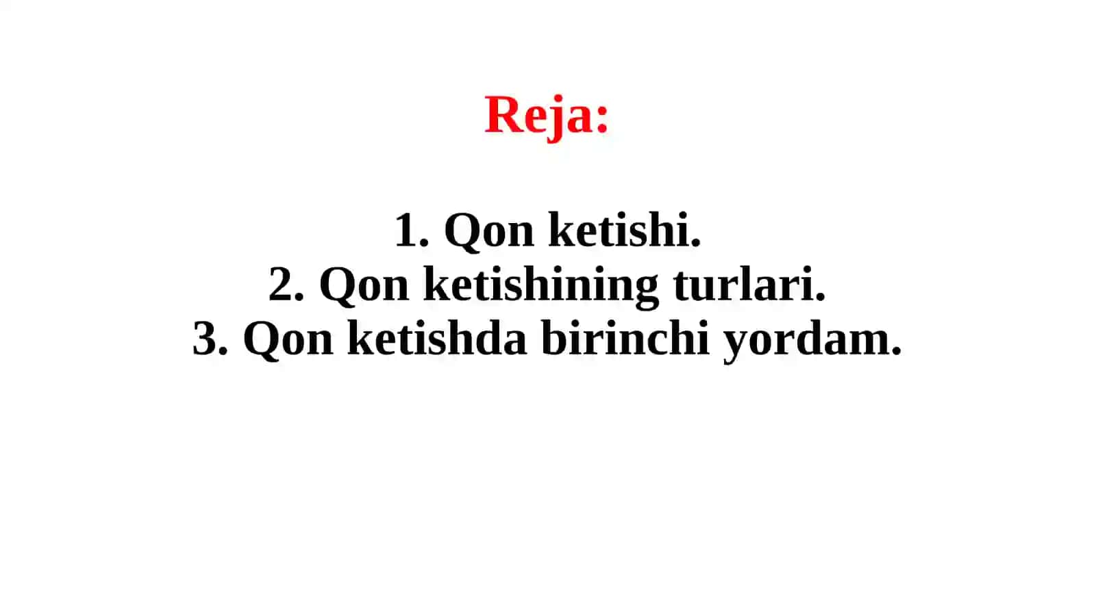 Qon ketish turlari.Qon ketishini to`xtatish usullari.Qon ketishida birinchi yordam 2