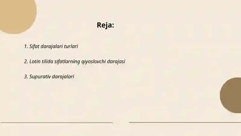 Lotin tilida sifat darajalari 2