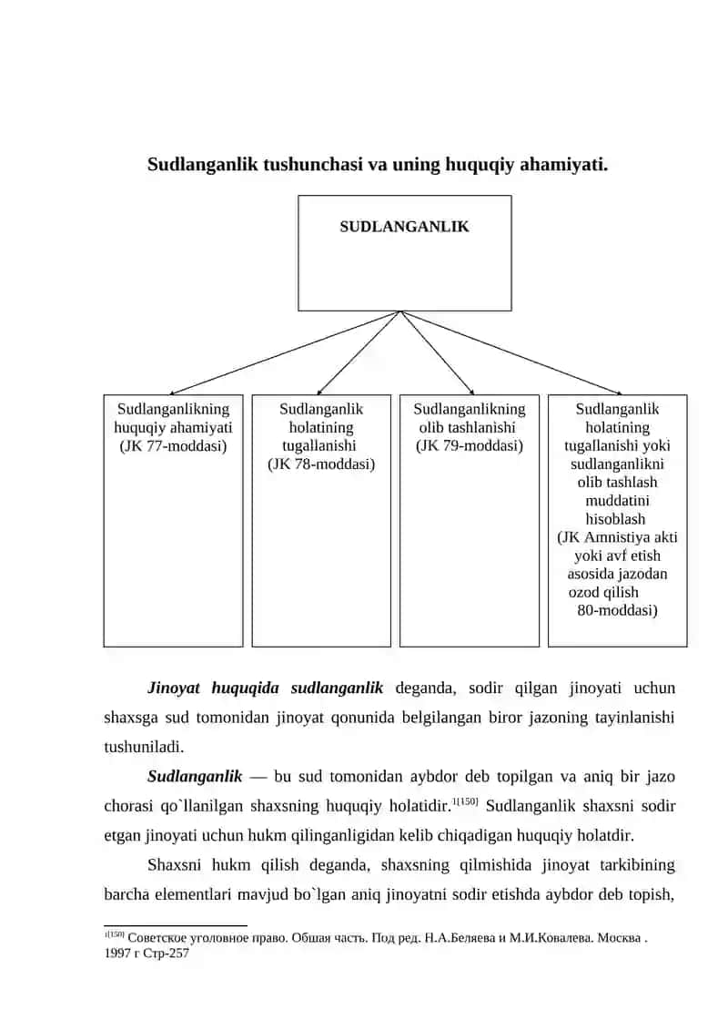 Sudlanganlik Tushunchasi va Sudlanganlikni Tugallanishi 2