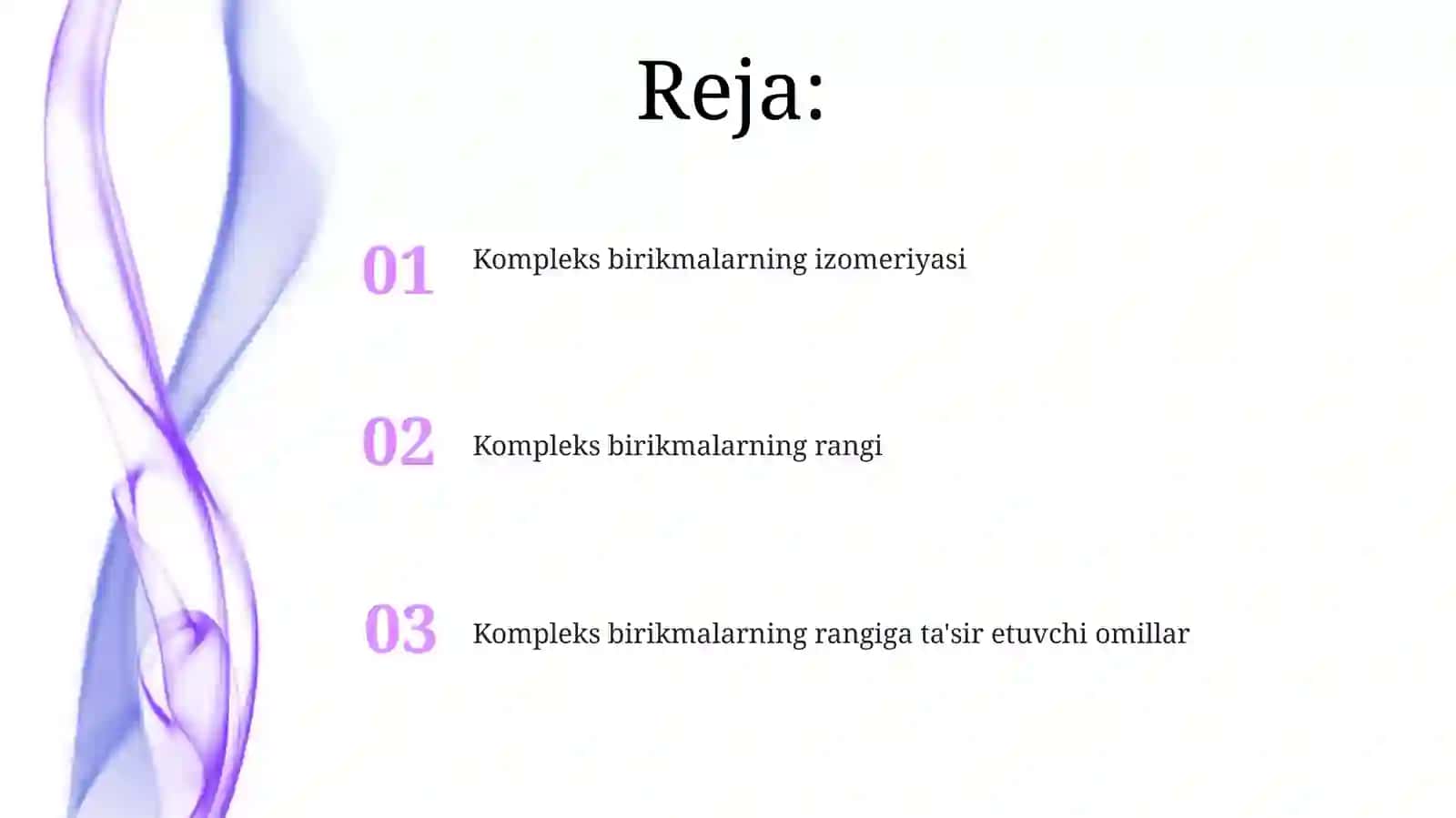 Kompleks birikmalarning rangi 2