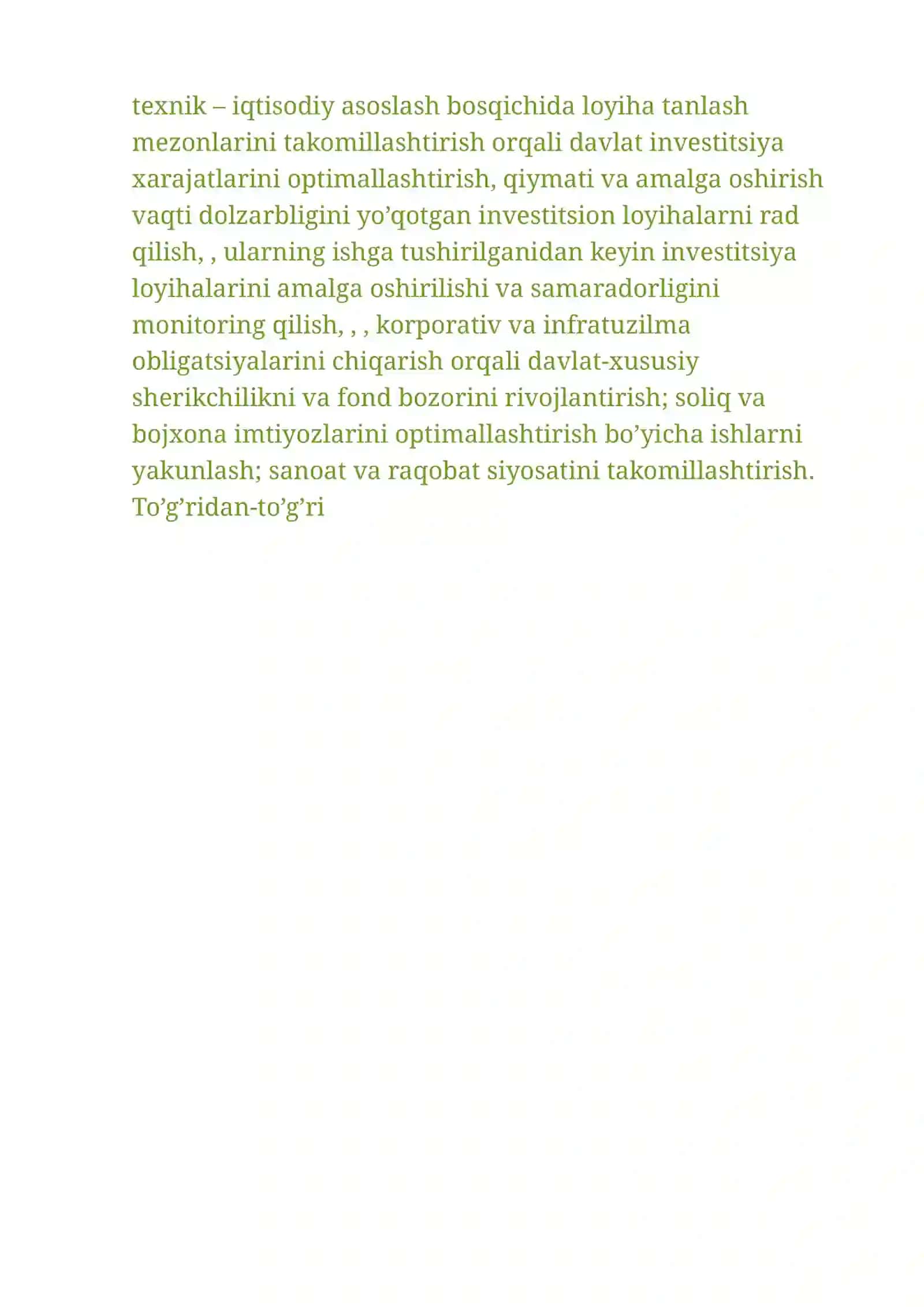 Iqtisodiy o’sishni rag’batlantiruvchi makroiqtisodiy siyosat 2
