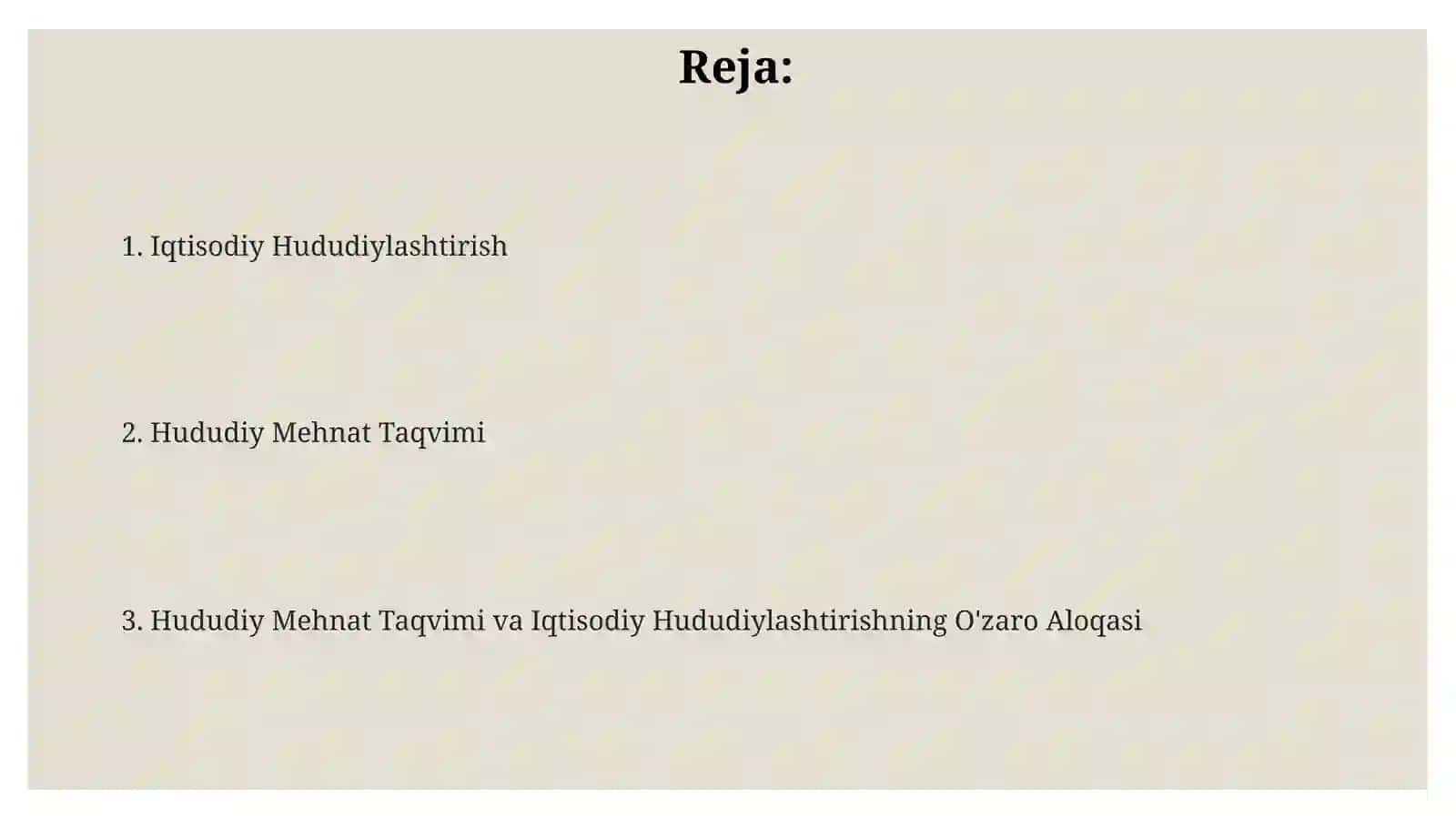 Hududiy mehnat taqsimoti va iqtsodiy rayonlashtirish 2
