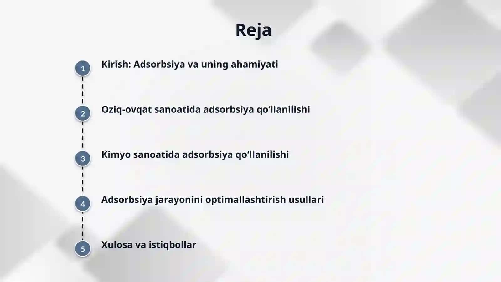 Adsorbsiya jarayonini oziq-ovqat va kimyo sanoatidagi oʻrni 2