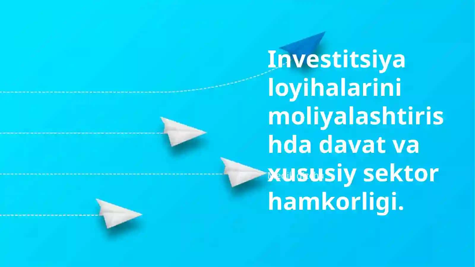 Investitsiya loyihalarini moliyalashtirishda davlat va hususiy sektor hamkorligi 2
