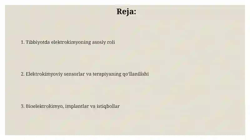 Tibbiyotda elektroximiyaning ahamiyati 2