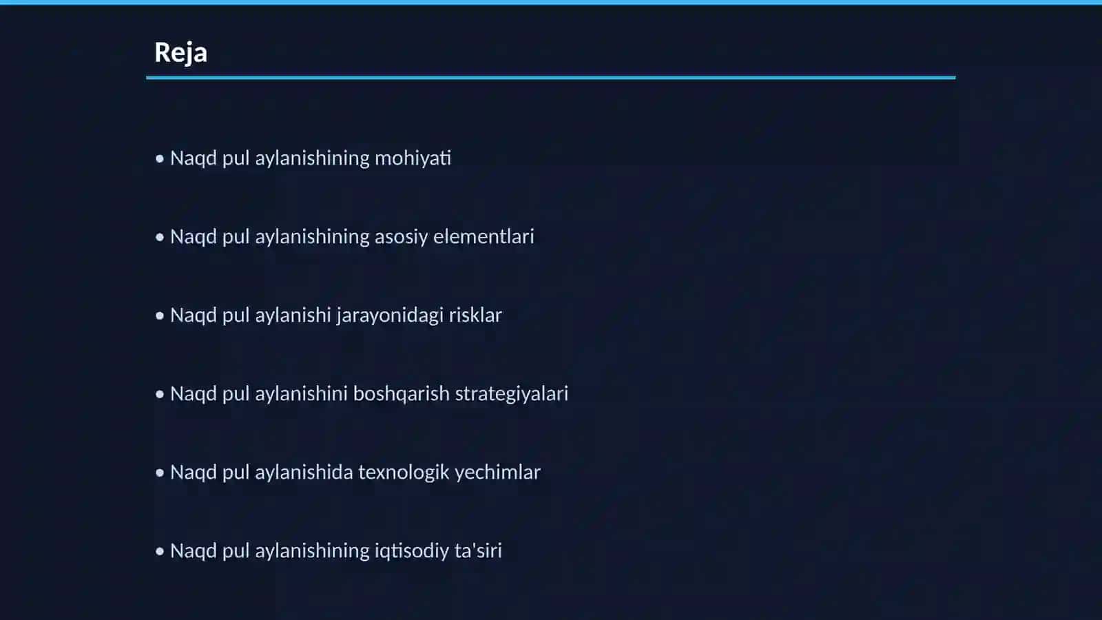 Naqd pul aylanishini tashkil etish 2