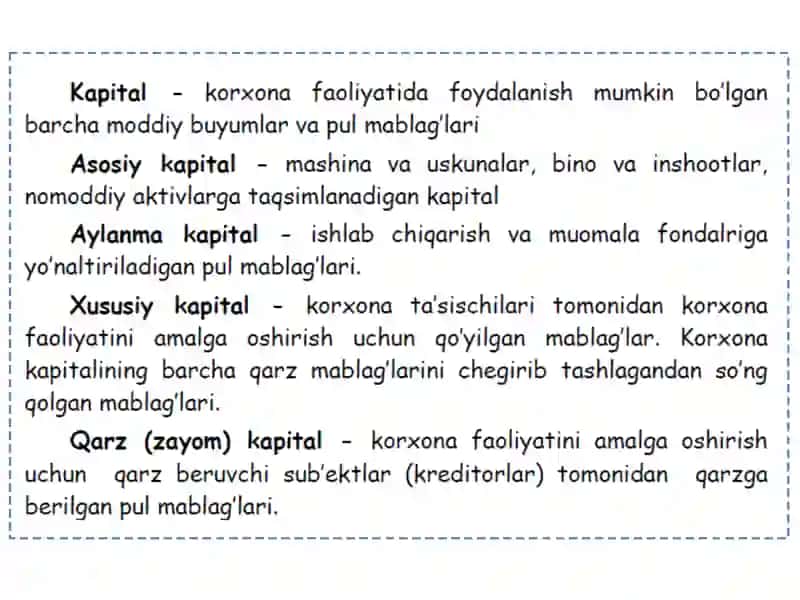 KORXONALARNI MOLIYALASHTIRISHNINGO‘Z MANBALARI 2