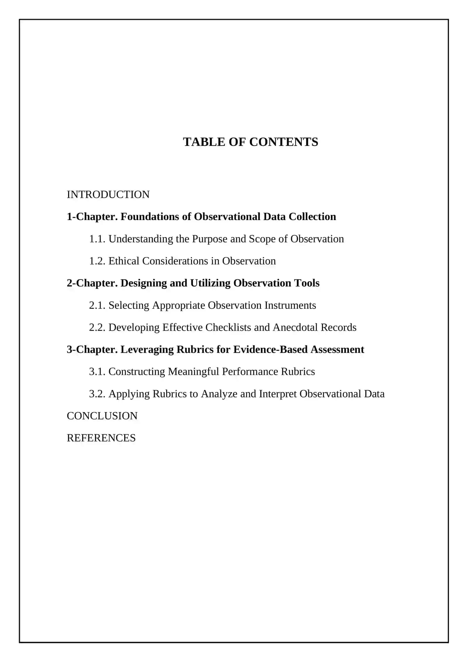 Course Work on Using Observation Tools and Rubrics to Collect Evidence 2