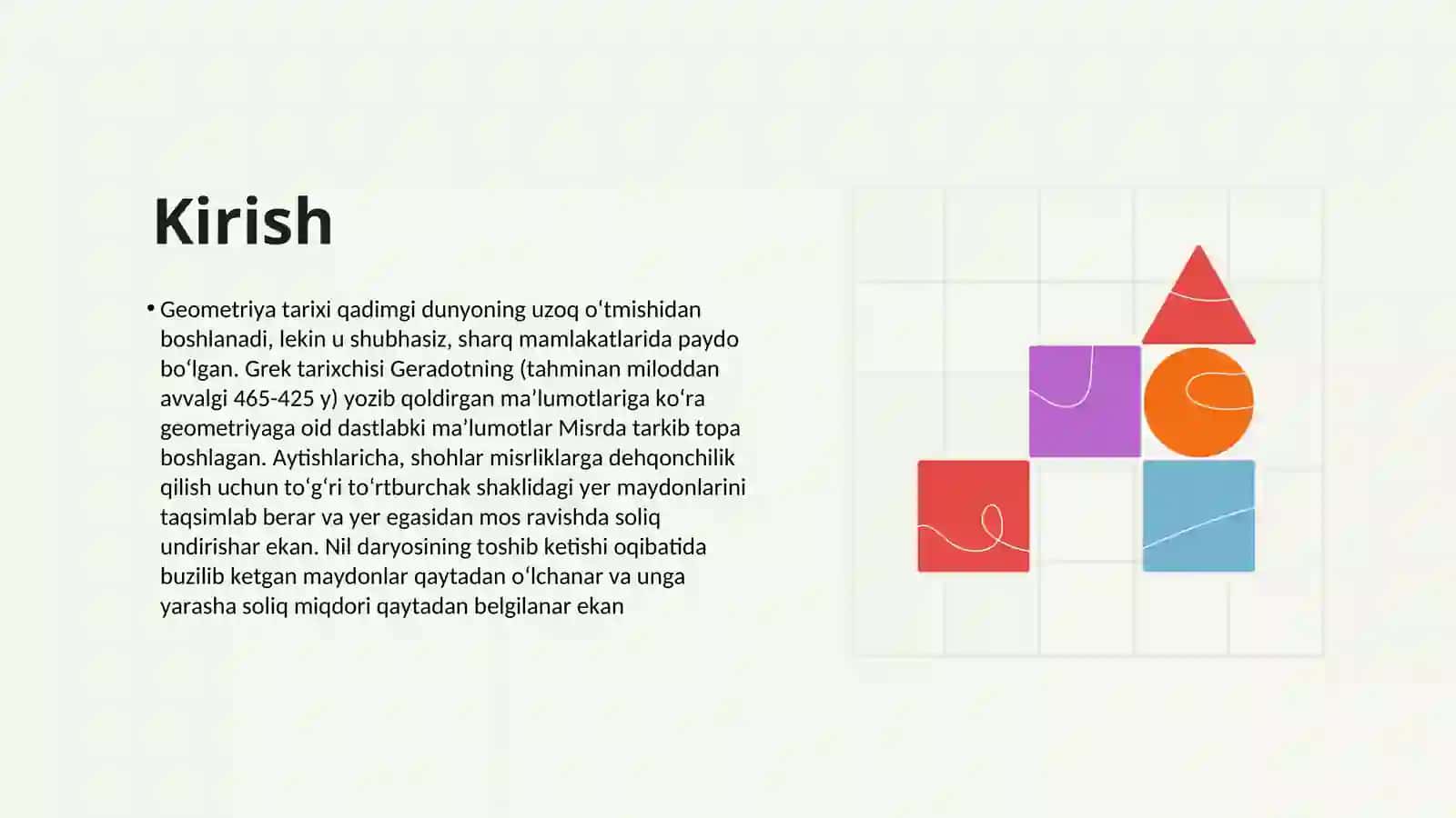Geometrik shakllarni o’rgatish 2