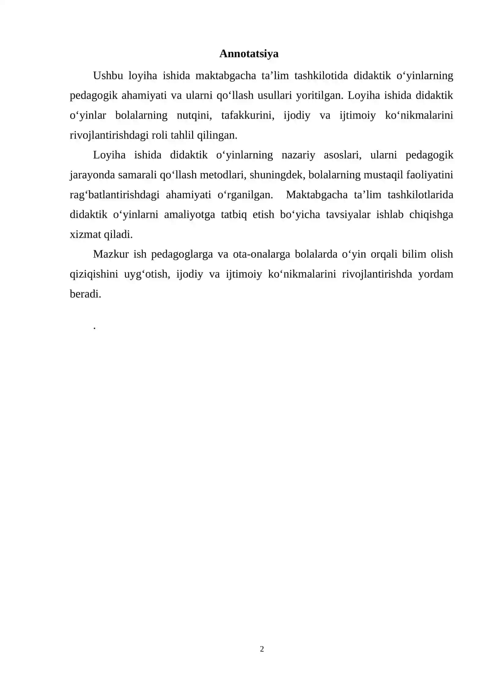 Maktabgacha ta’lim tashkilotida didaktik o’yinlarning ahamiyati 2