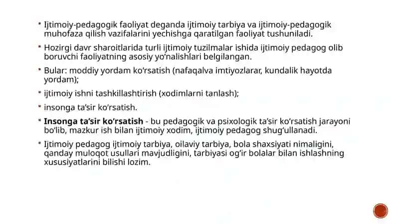 Yoshlar tarbiyasidagi ijtimoiy-pedagogik faoliyatning mazmuni 2