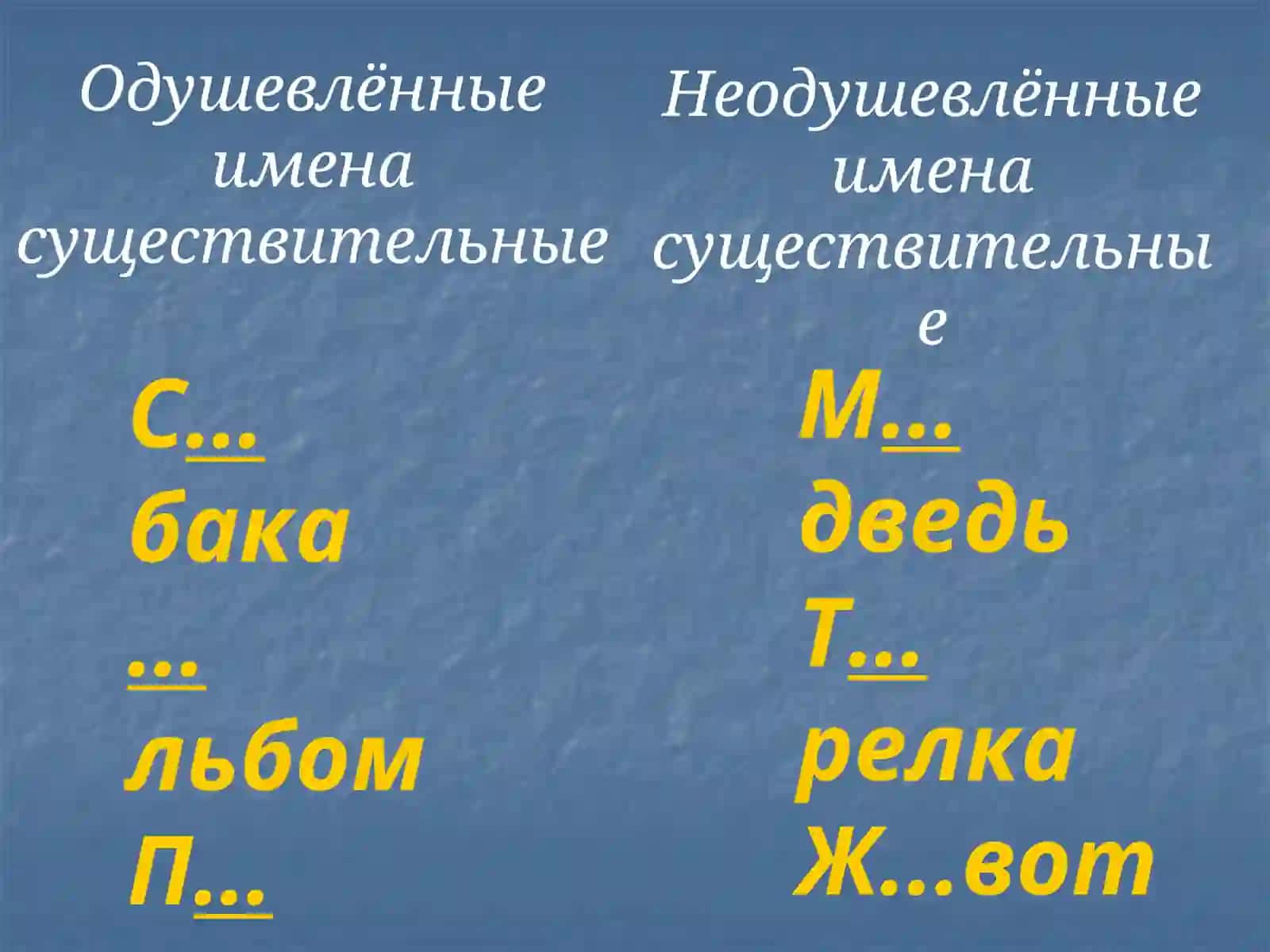 Род имен существительных. 2