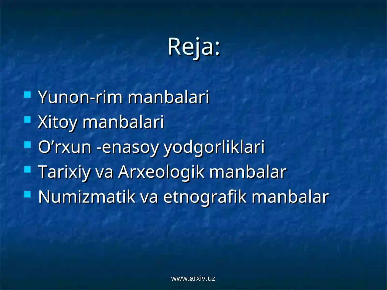 Markaziy Osiyo xalqlari tarixi bo'yicha qadimgi manbalar 2