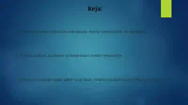 Oʻquv jarayonida taʼlim olganlikni tashxis etish 2