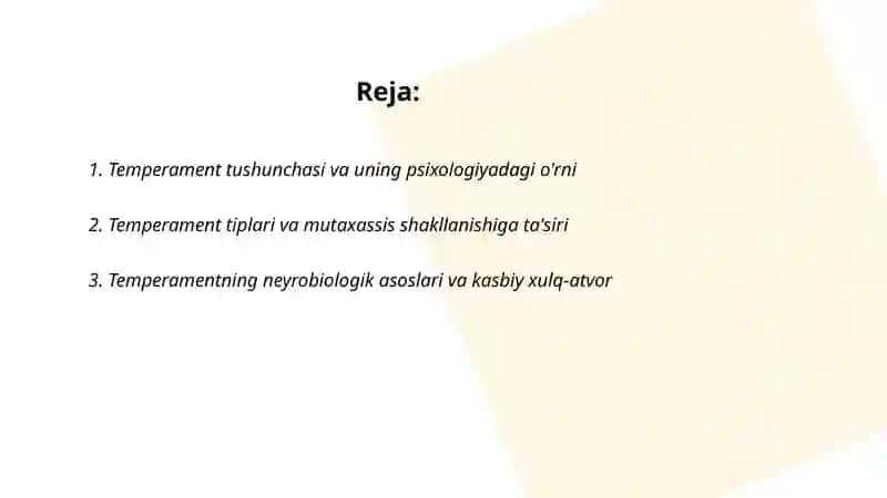 Temperament xususiyatlarining mutaxassis shakllanishidagi o'rni 2
