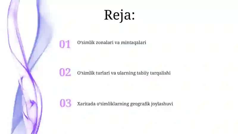 Oʻsimlik turkumlari va ularning tabiy joylashishi xaritada belgilash 2