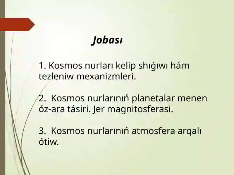 Kosmosnurlarınıń Jer atmosferasınatásiri 2
