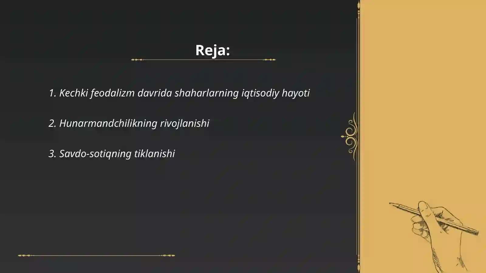 Kechki Feodalizm Davrida Shahar Xoʻjaligining Tiklanishi 2