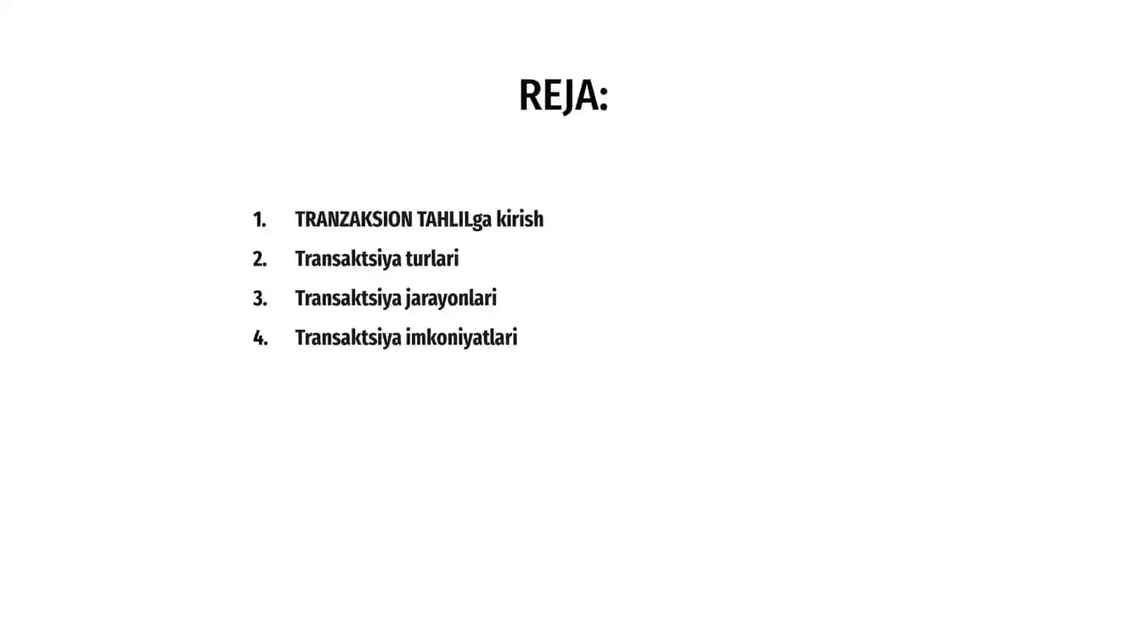 TRANZAKSION TAHLIL 2