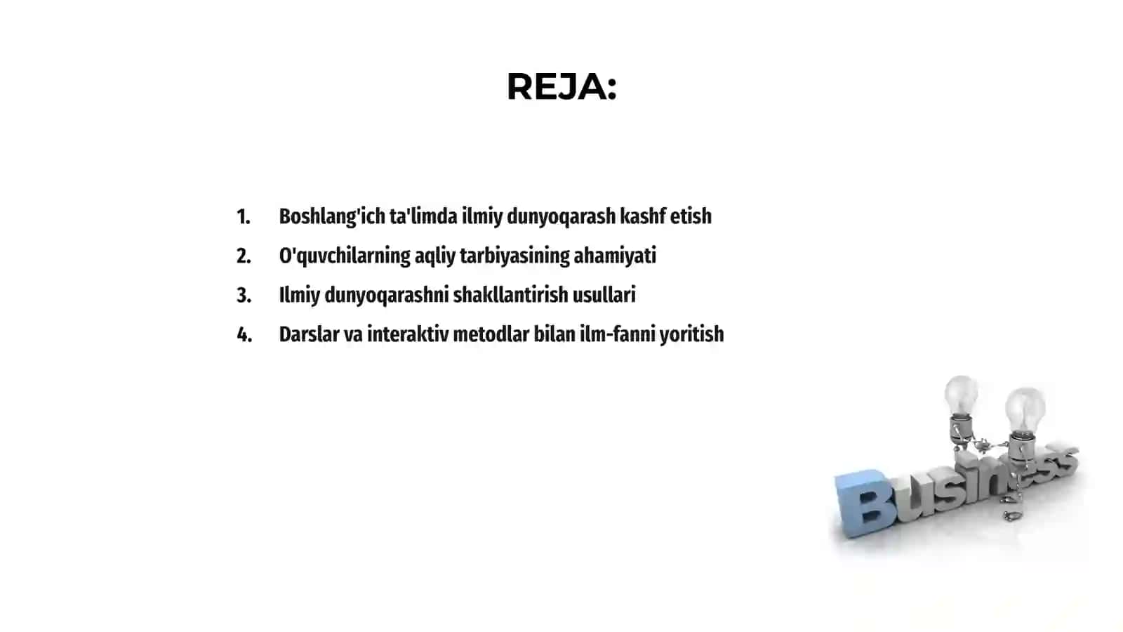 Boshlang'ich ta'limda o'quvchilarning ilmiy dunyoqarashini shakllantirish aqliy tarbiya 2