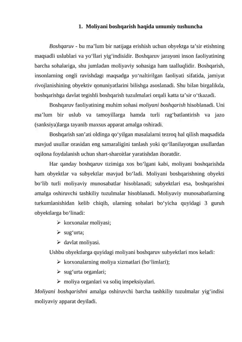 Moliyani boshqarish 2