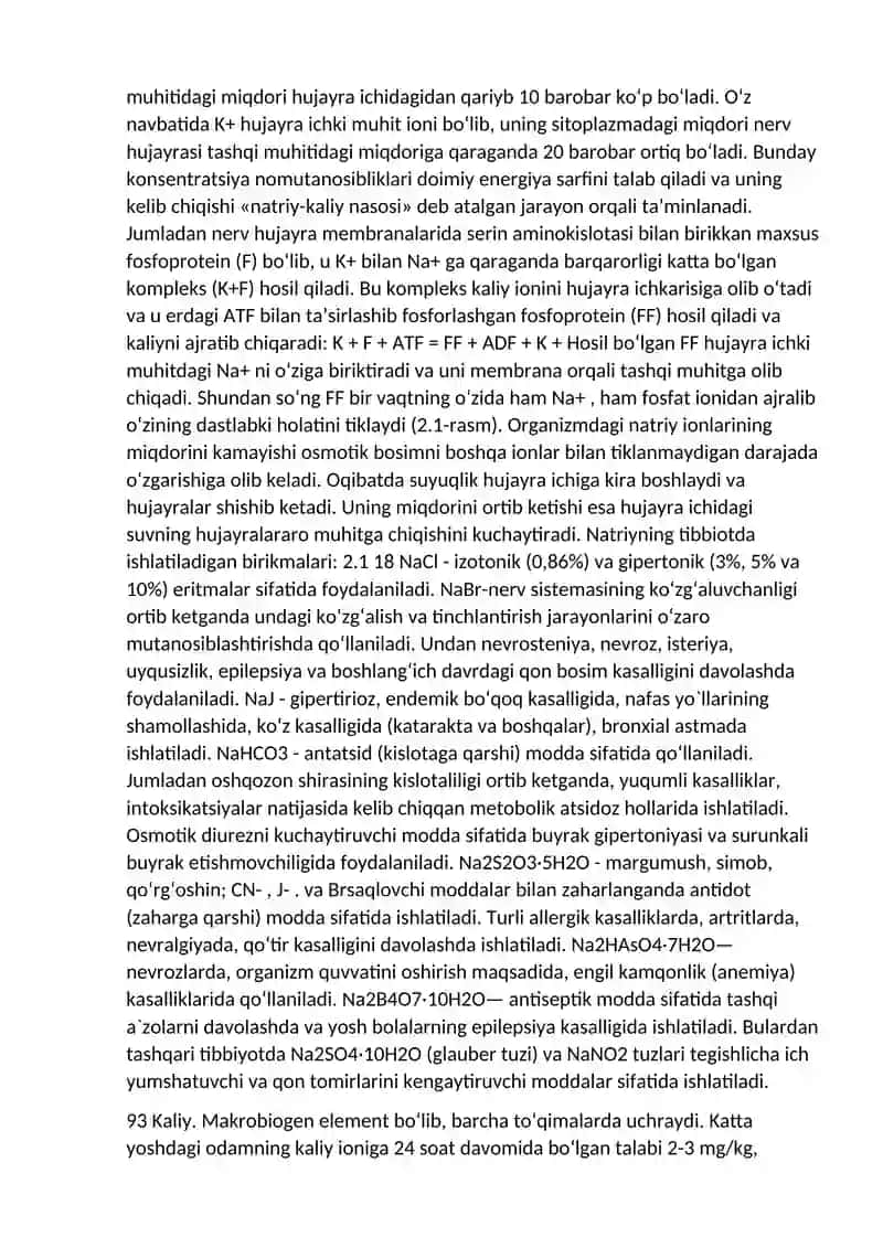 Litiy miqdori tashqi va ichki muhitda 2