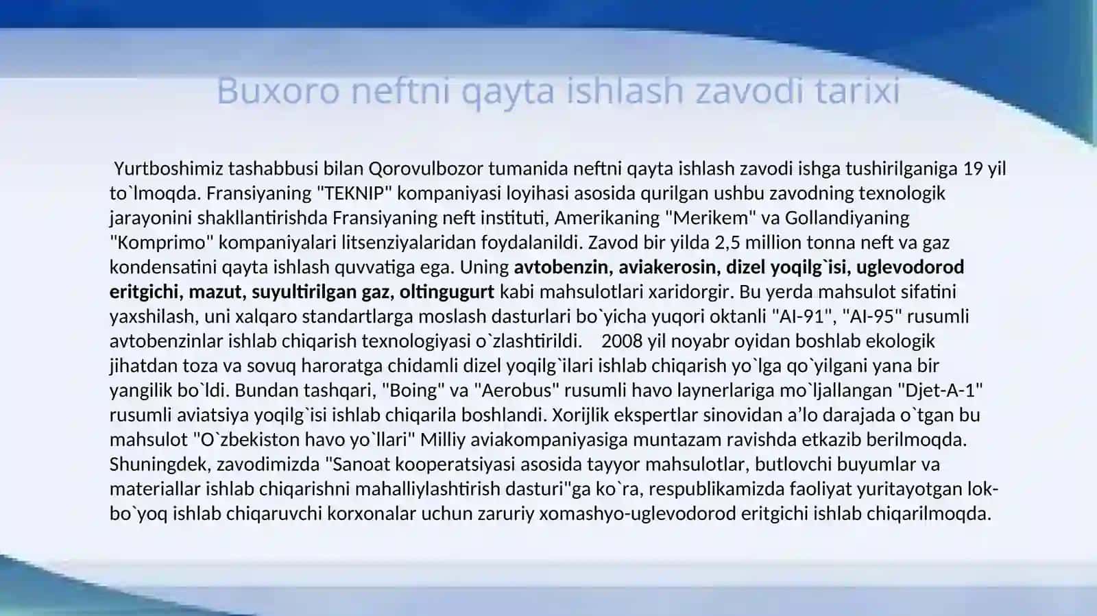 Buxoro neftni qayta ishlash zavodi 2