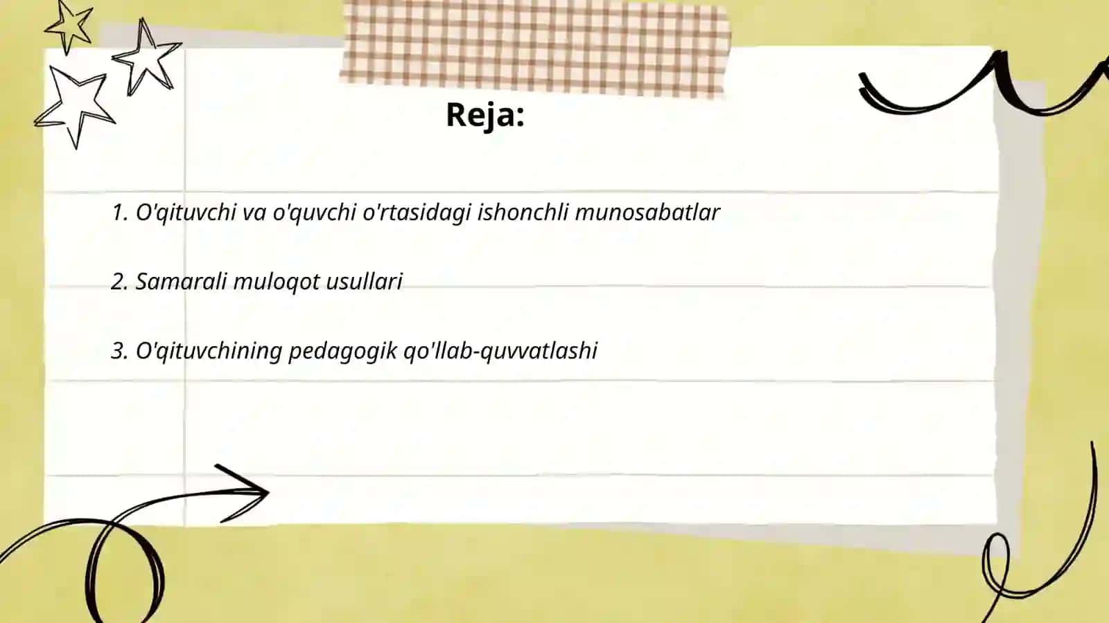 O'qituvchi va o'quvchi o'rtasidagi ishonchli munosabatlar 2