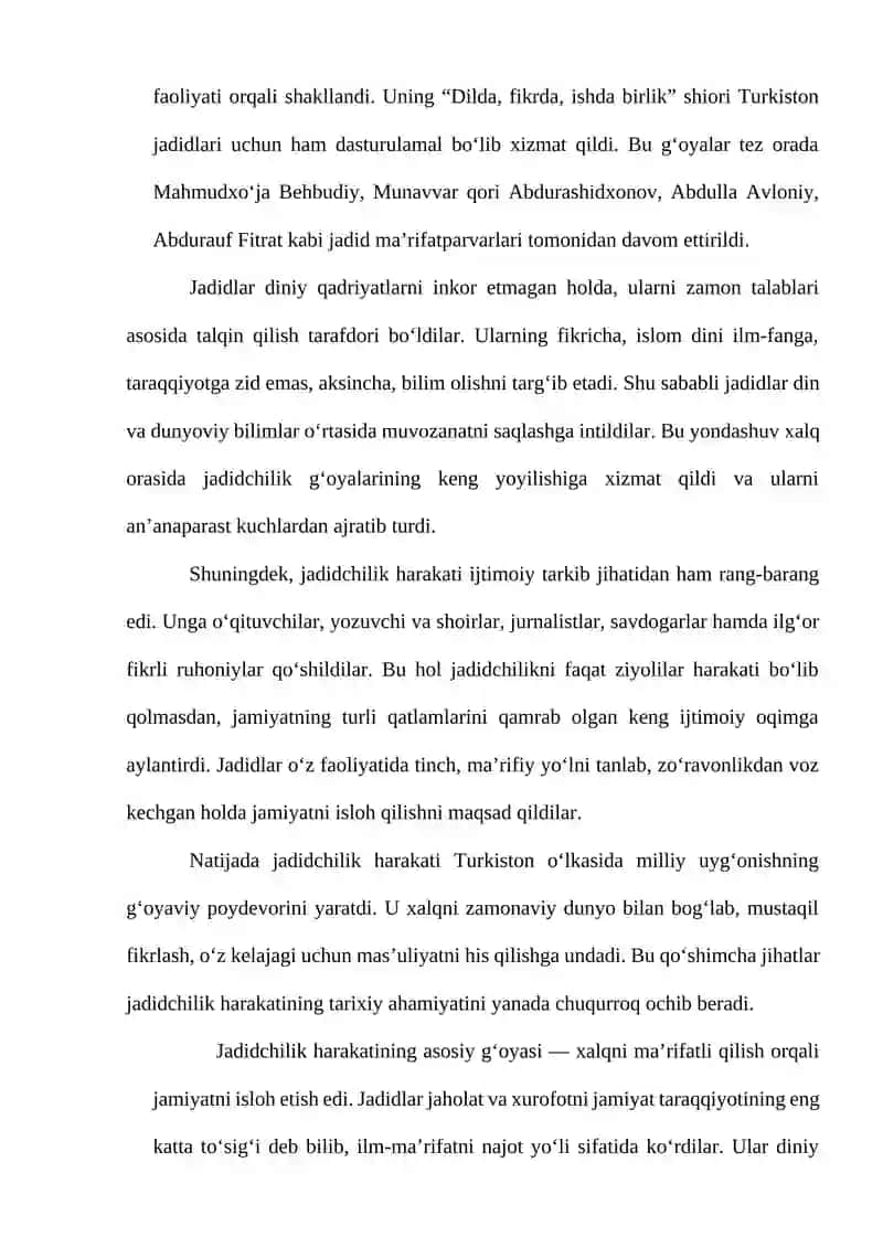 Jadid ma’rifatparvarlarning o‘lkalardagi islohotlari 2