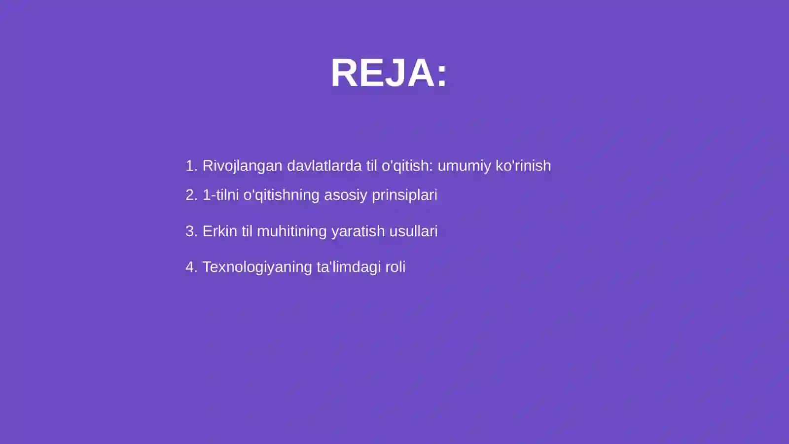 Rivojlangan davlatlarda til o'qitish (1-tilni o'qitish) tajribasi 2