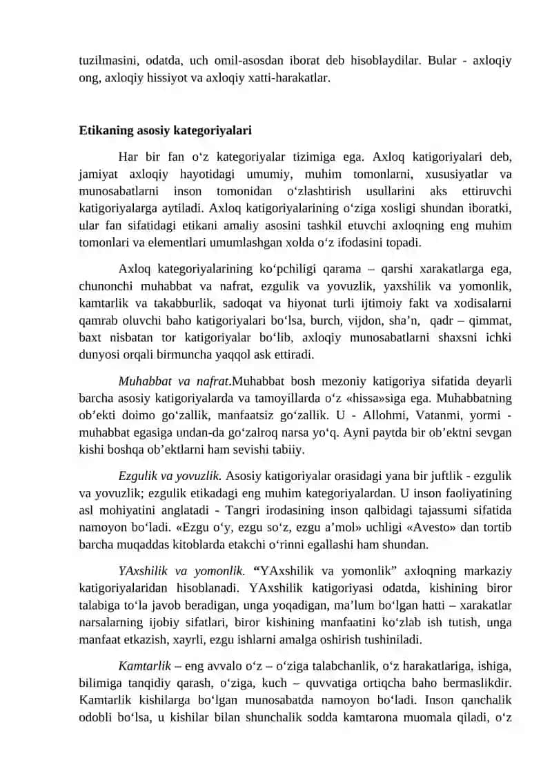 NIKOH VA OILANING AXLOQIY ASOSLARI, UNING YOSHLAR TARBIYASIDAGI O‘RNI 2