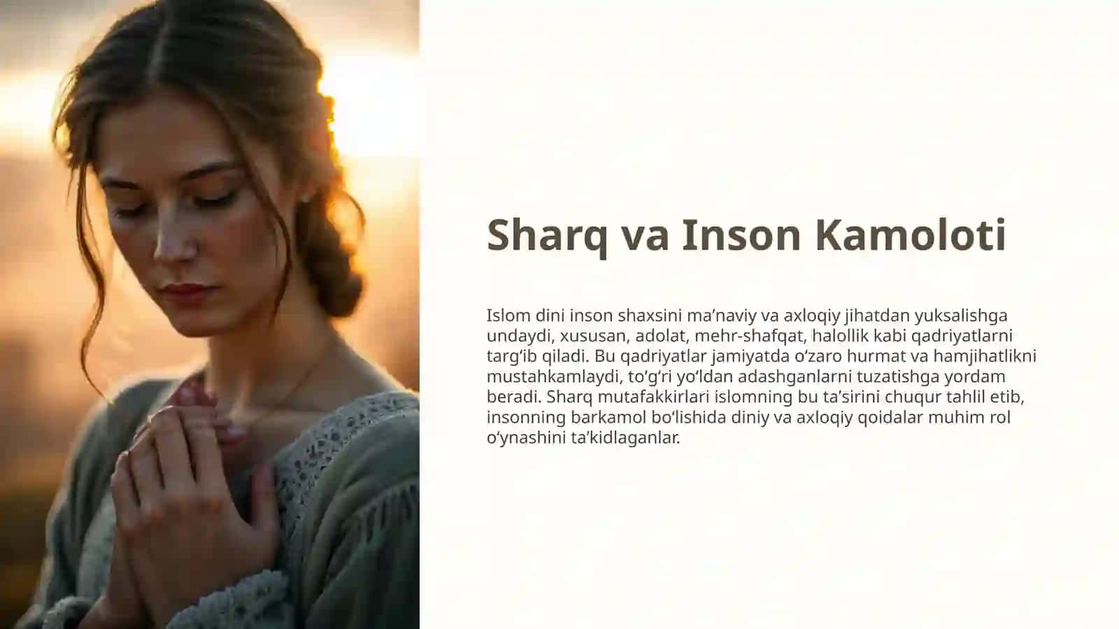 Sharq mutafakkirlarining islom dinining kamoloti taʼsiri 2